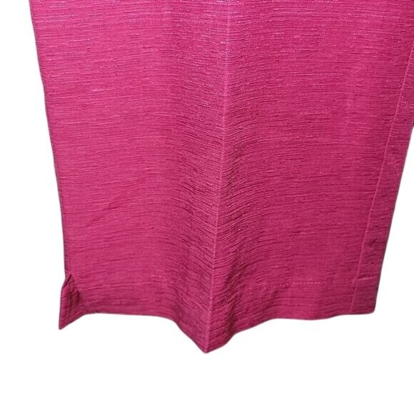 Sag Harbor Pink Pull-On Pants With Elastic Waist & Slit Hem - Picture 3 of 7